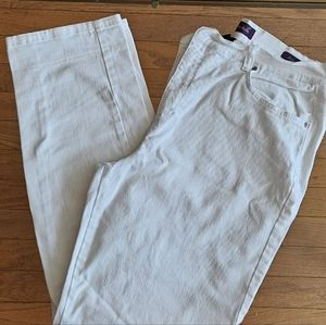 Gloria Vanderbilt Women's White Amanda High Rise Straight Leg Jeans Pants 16